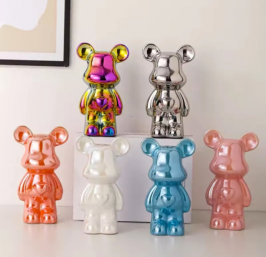 Shiny Chrome Bear Statue – Modern Room Aesthetic